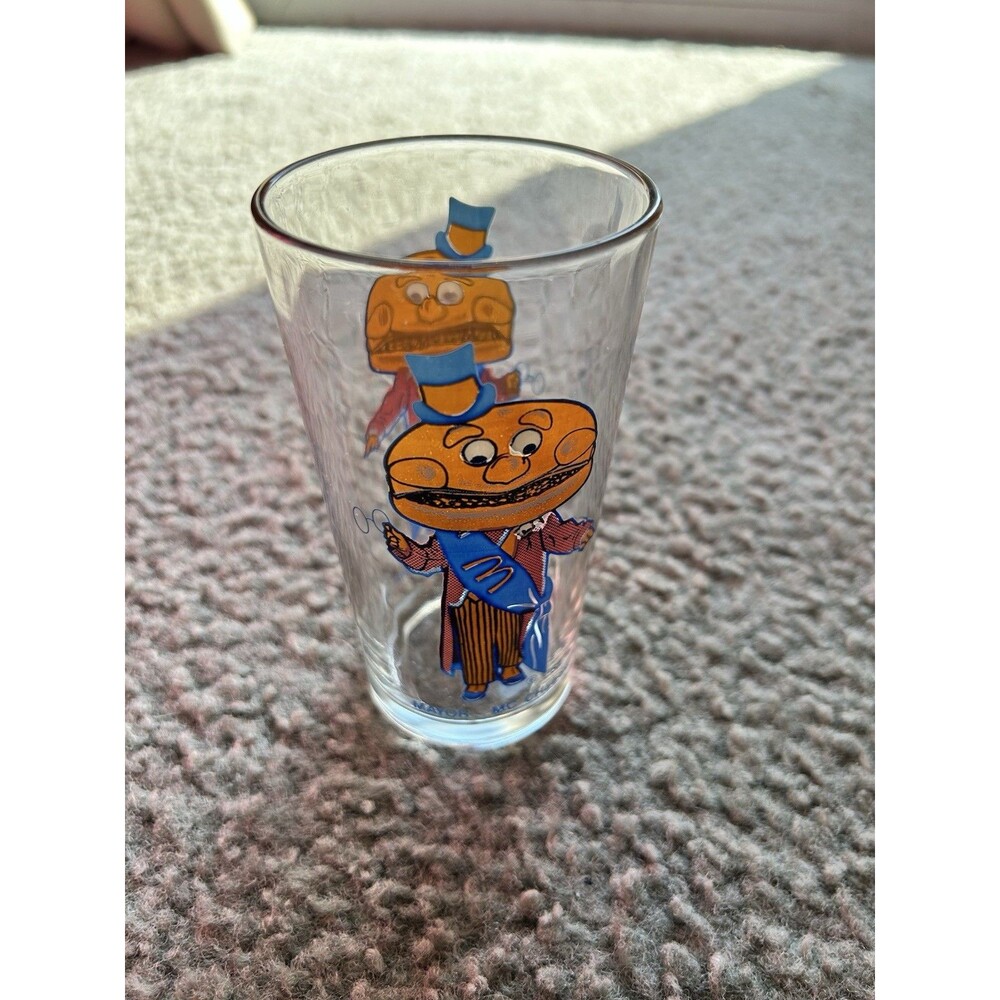 Vintage McDonald’s Collector Series Mayor McCheese Tumbler Glass 1977 EUC